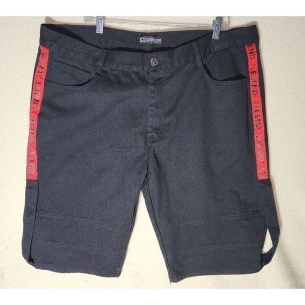 Sacred Crown Black Denim Shorts‎ Size 40.